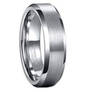 Gun Metal Gray Tungsten Carbide Ring